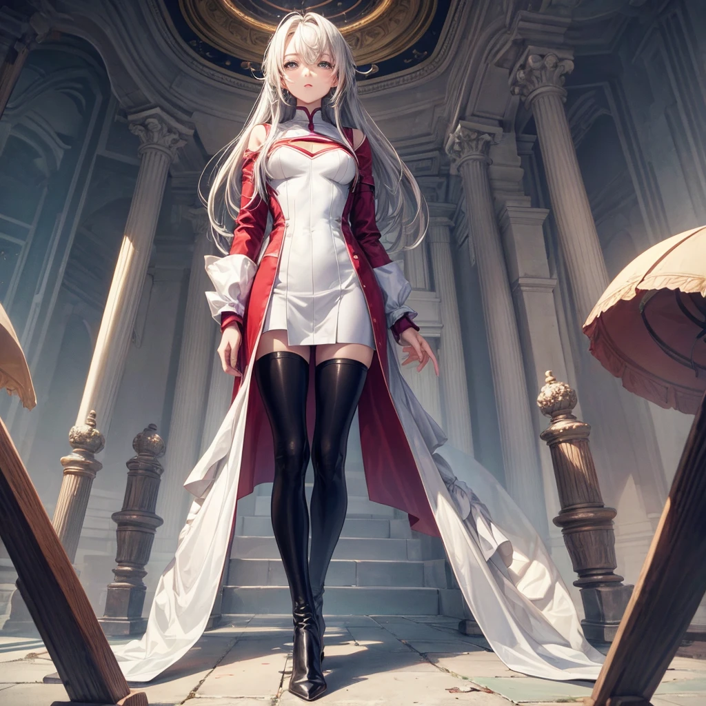 ((Biologically correct number of limbs)), Wearing stiletto-heeled over-the-knee boots:1.1, a beautiful girl, has a pair of legs , having normal legs, only lower body, best quality, leggings, foot close up view only
