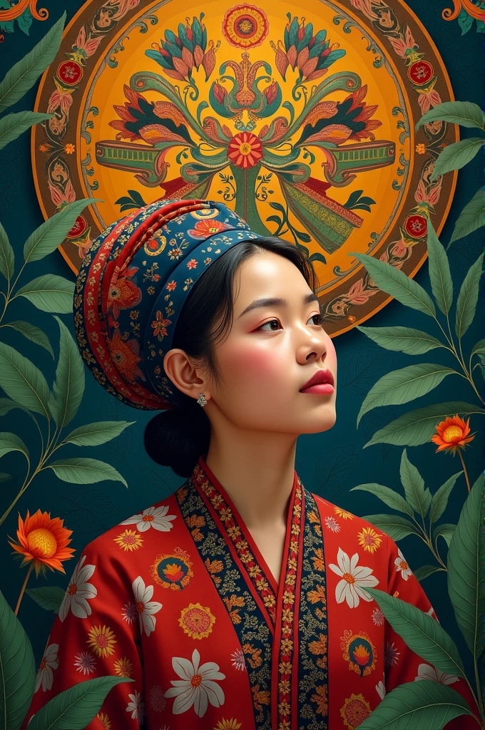 Make me a background for a themed infographic "Indonesian language writer"