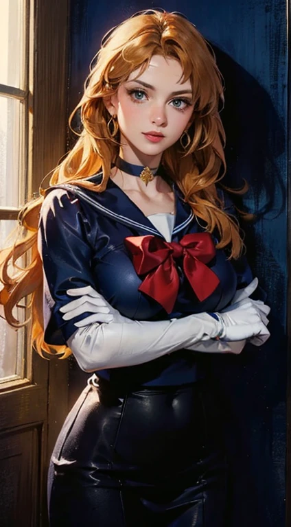 (1girl:1.4), (sfw), (clothed), (masterpiece), illustration,(realistic:1.5), (specular lighting:1.4), (hyperrealistic:1.2), (photorealistic face:1.2), (perfect face), (best quality), (8k), (4k), photorealistic, sharp focus, octane render, best quality, extremely detailed, intricate, hyper detailed, fantasy, soft lighting,(medium breasts:1.4), (skindentation:1.3), Matilda Ajan from Gundam, Matilda Agen, Matilda Ajan, looking straight at viewer, one hand down, Sailor Mercury, Sailor Mars, Sailor Jupiter, and Sailor Venus, each of whom possesses unique powers and abilities. Together, they fight evil forces, protect the world from various threats, and search for the Moon Princess. cybermisty, blonde hair, make up, green eyes, choker, jewellery, wearing a purple sweater, ripped jeans, pants, looking at viewer, serious, smiling,
standing, arms crossed, inside a pawn shop, counter, soft lighting, extreme detail, masterpiece, girl, sweat, medium breast, shy, detailed hand, looking at viewer, lips apart, dynamic shadows (highest quality, 8k, 32k, masterpiece, 超High resolution:1.2), (RAW Photos), (Realistic), (photoRealistic:1.2), (High resolution), Large file size, Very detailed, a7SIII., serafuku, masterpiece、3D、Realistic、Ultramicrograph、Detailed and best quality、Very detailed CG Unity 8k wallpaper、full:1.3、stand、From below、Intricate details、(1 female,housewife)、24-years-old、Dynamic English、((HD Real, Same 1 level)), とてもRealistic, masterpiece, highest quality, High resolution, Same 1, space, Stunning beauty, Upper body photo shoot, 1 girl, chest, gloves, lips, alone, Sailor Venus, Bright Blue Eyes, uniform, Show more1, tiara, Sailor Senshi uniform, (RAW Photos, highest quality), masterpiece, 浮かぶblondeの長い髪, Red ribbon on the back of the head, orangeセーラーカラー, bow, choker, 白いgloves, orange choker, elbow gloves, jewelry, Earrings, orange skirt, only, whole body, blonde, (Perfect hands): 3.8, Octane Rendering, Goddess of Love, (close: 1.2) beautiful, fine grain, close, Small e