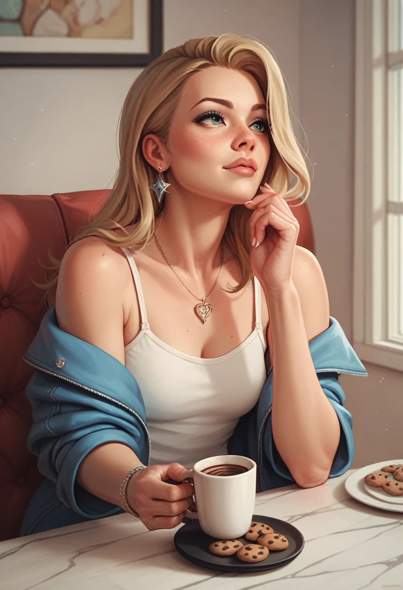 woman nude coffee cookies