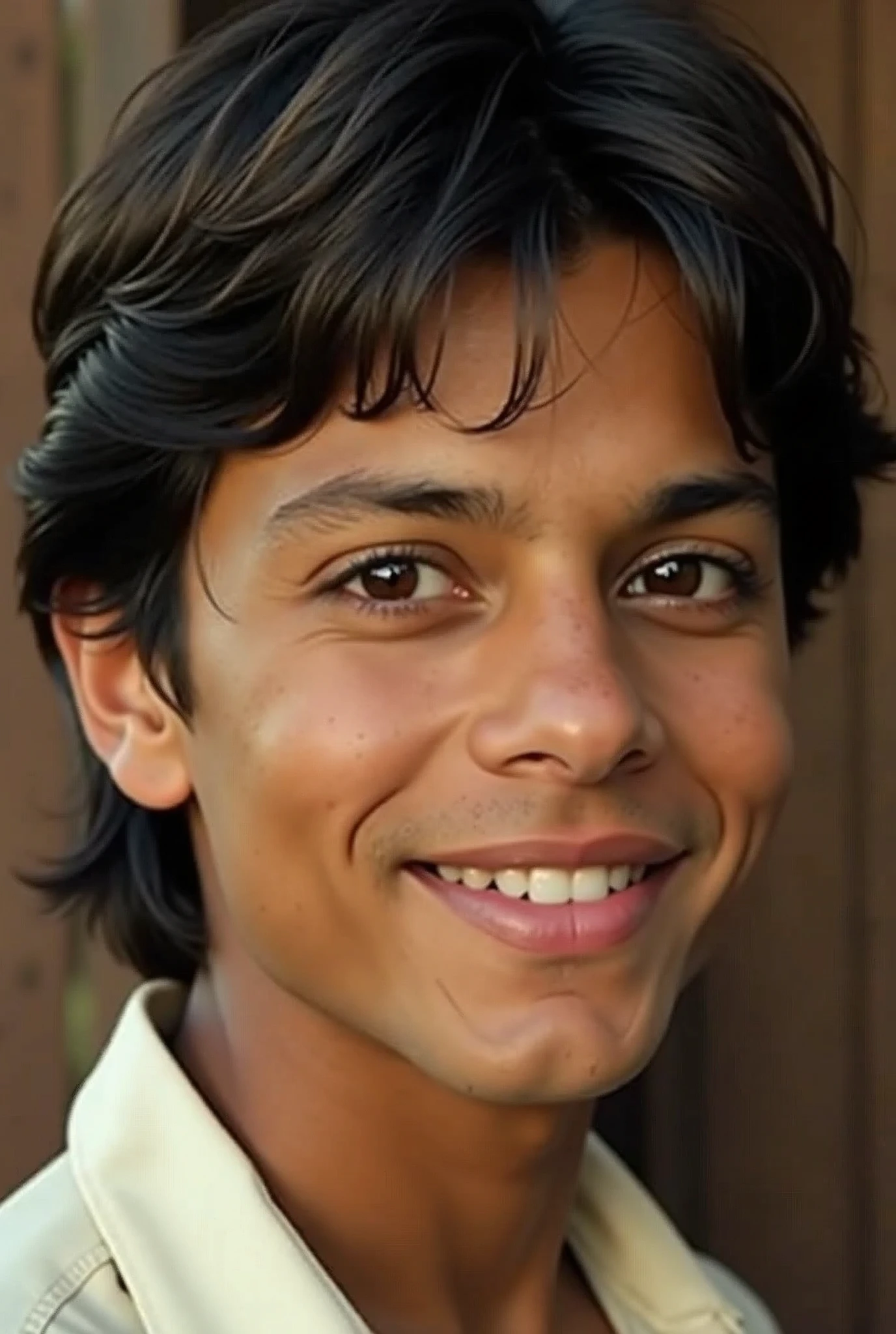 Young Shahrukh Khan's face, short body, nose