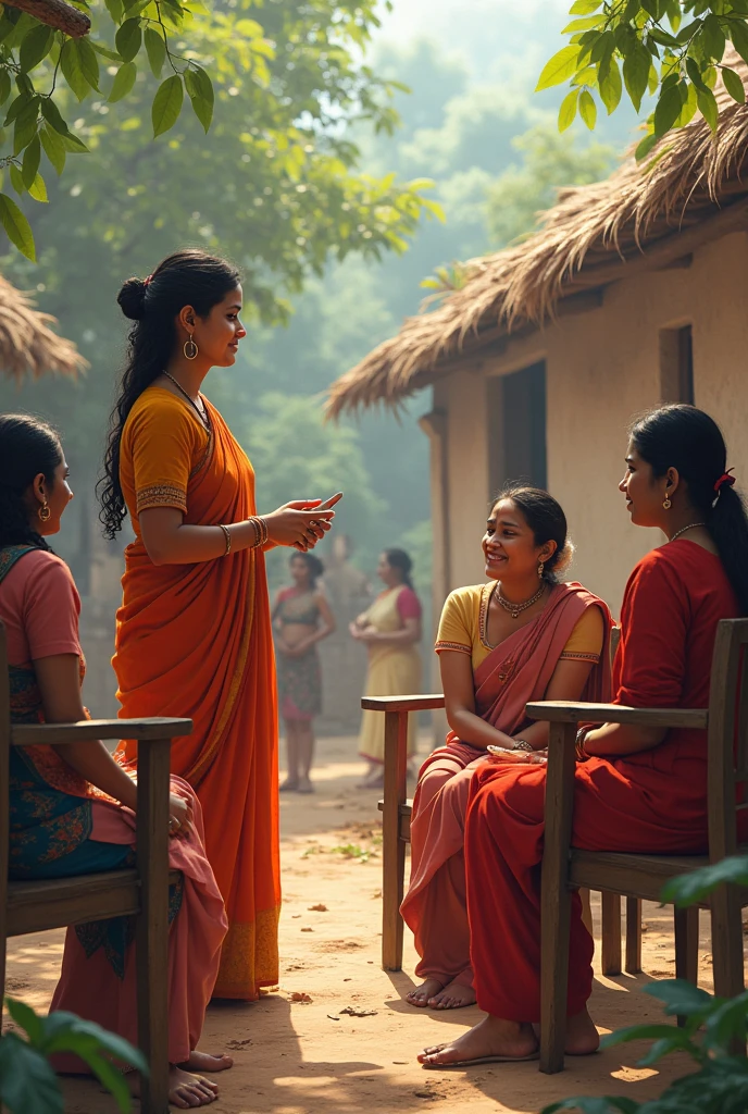  Radha, a social activist, understands Maya's condition and starts a women's group in the village.