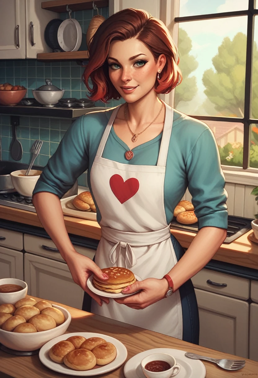 Woman sexy wearing apron 