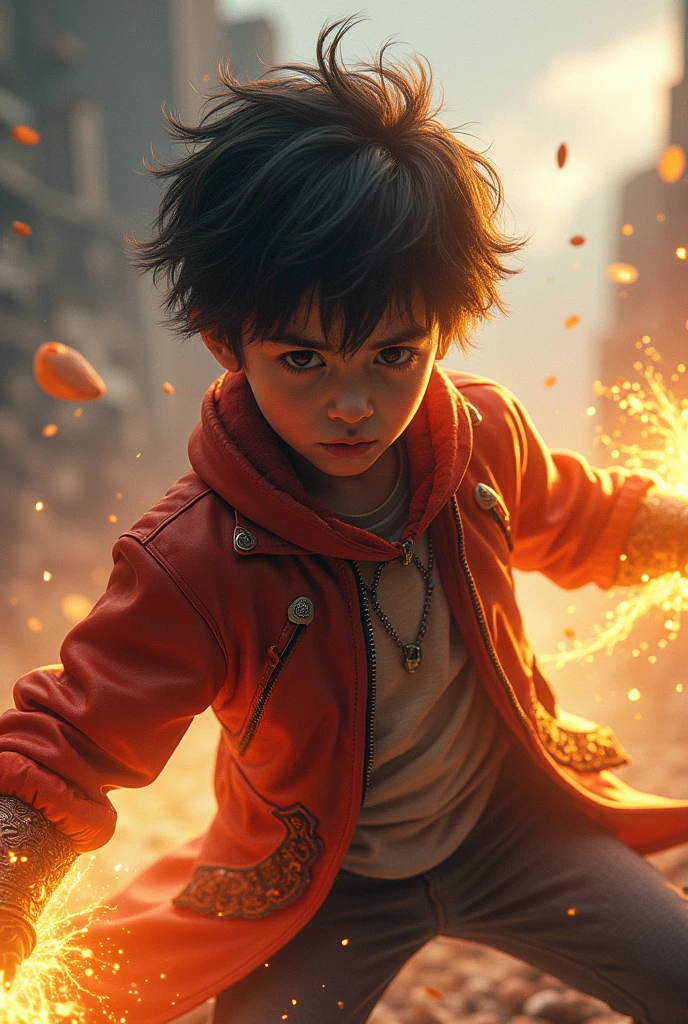 A boy with power it uncontrollable and it like a big problem for others show their power at extreme leavel with anger their clothes are attractive and more shine they look like a real man