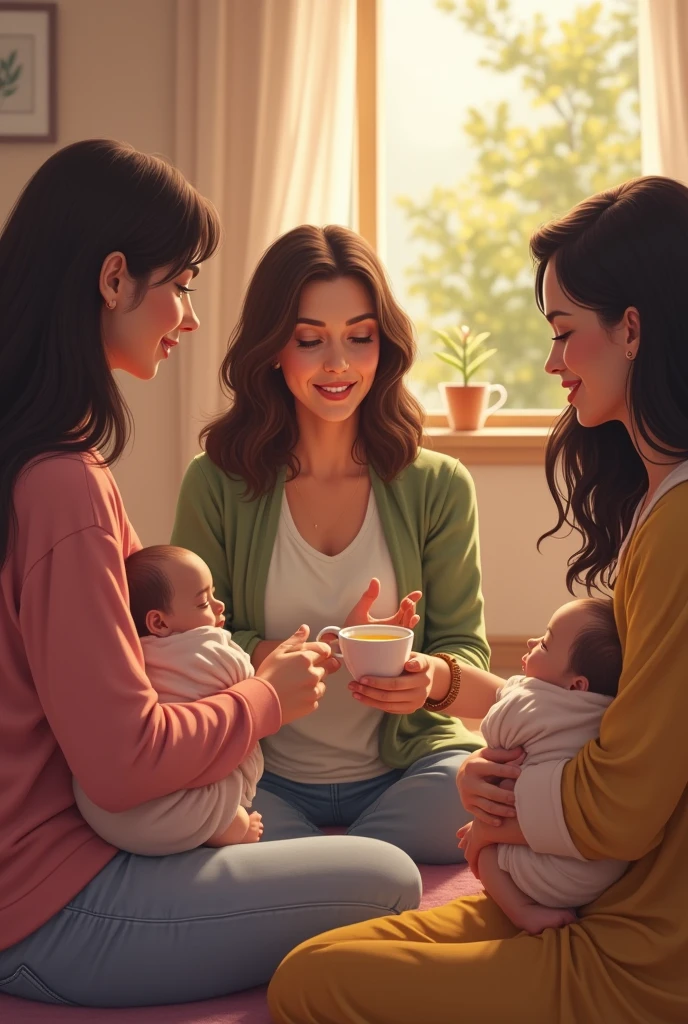 The women in the group understand the needs of lactating women and offer to help them.