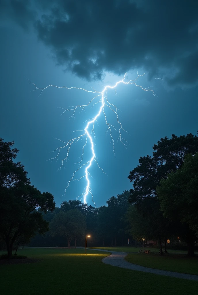thunderstorm in the park