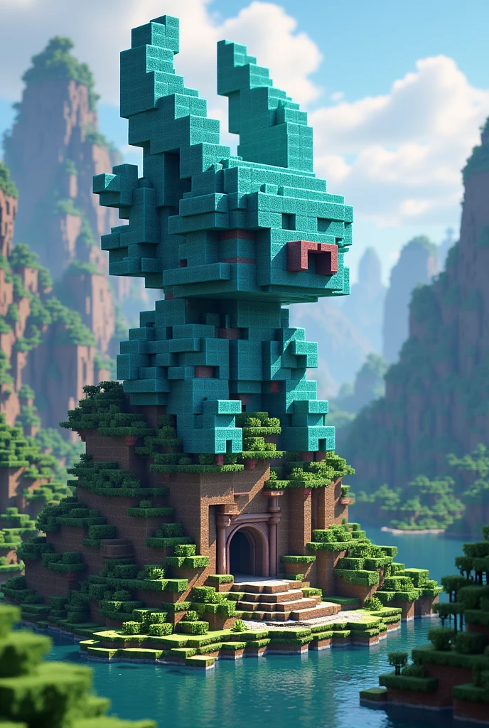 Make a uniq sarvybal bace desine,that no human think about byfor,with minecraft style,uniq style