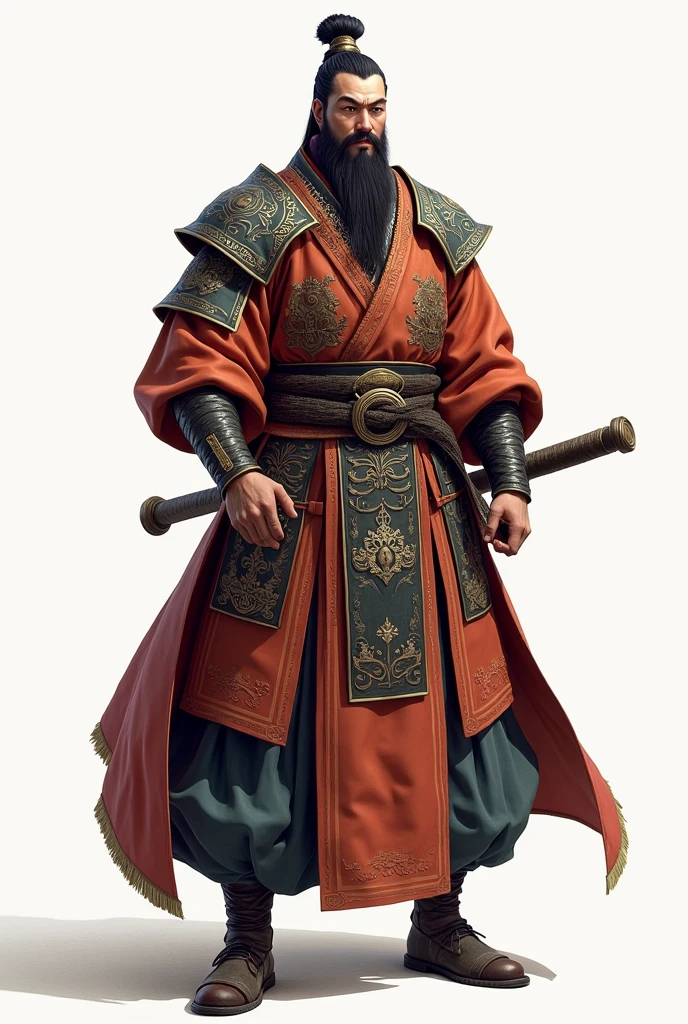 Draw a full body model of Guan Yu from Romance of the Three Kingdoms