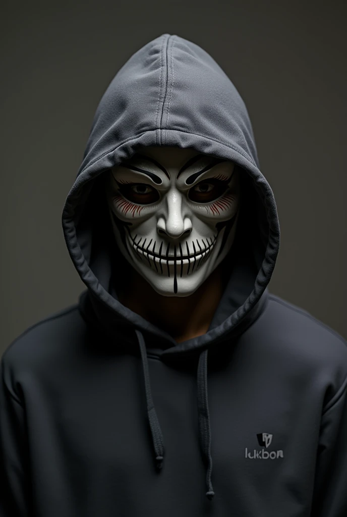 masked man wearing a hoodie