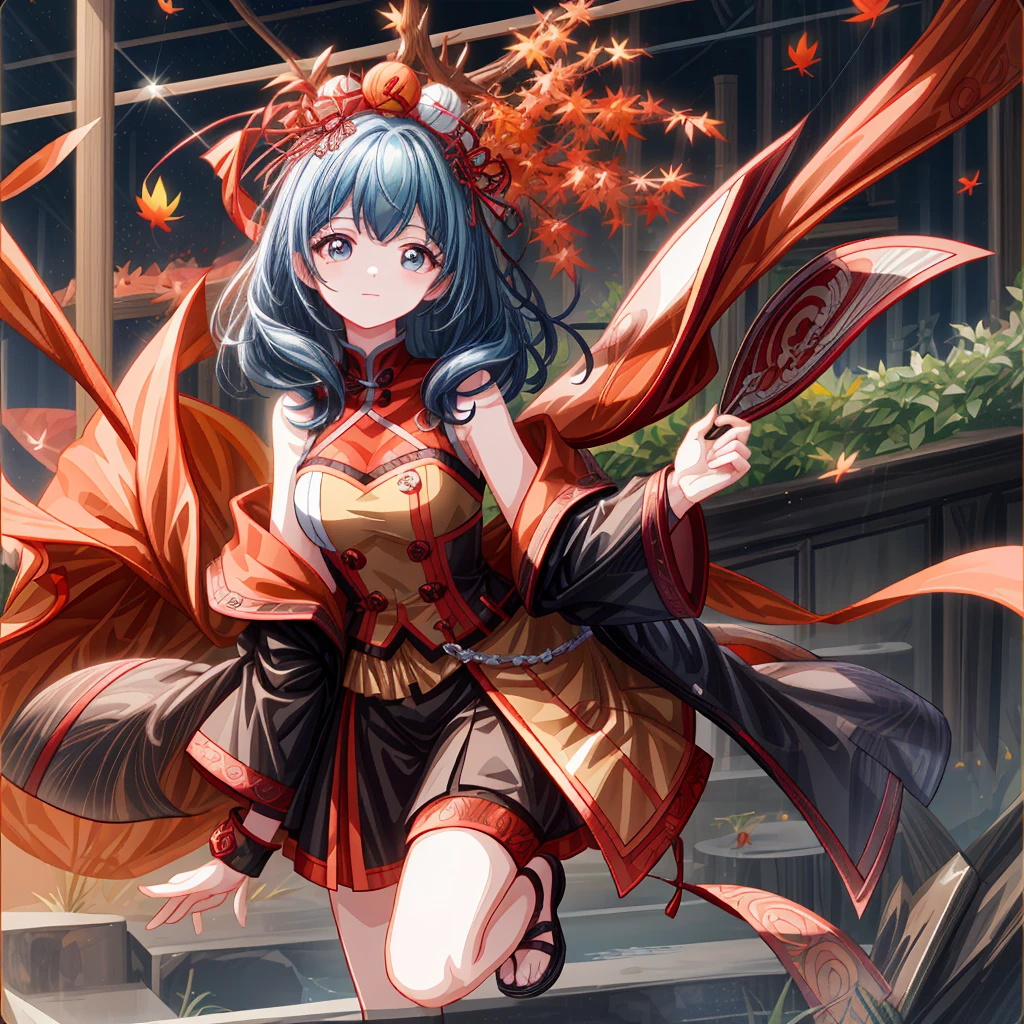 Autumn Festival、Mascot character、Animals in clothes、full body Esbian、cute little、A sexy、Well-formed face、Detailed eyes、Idol、