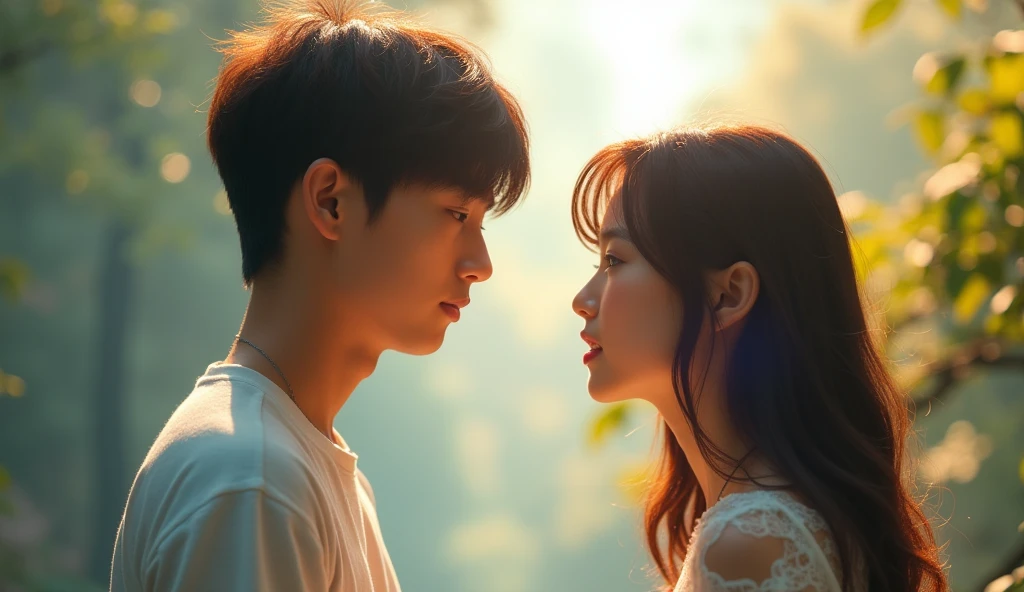 (best quality, masterpiece, ultra detailed), Slow-motion panoramic shot
Teenage Japanese male idol and teenage Japanese female idol hoping to meet again
Teenage Japanese male idol and teenage Japanese female idol looking at each other hoping to meet again