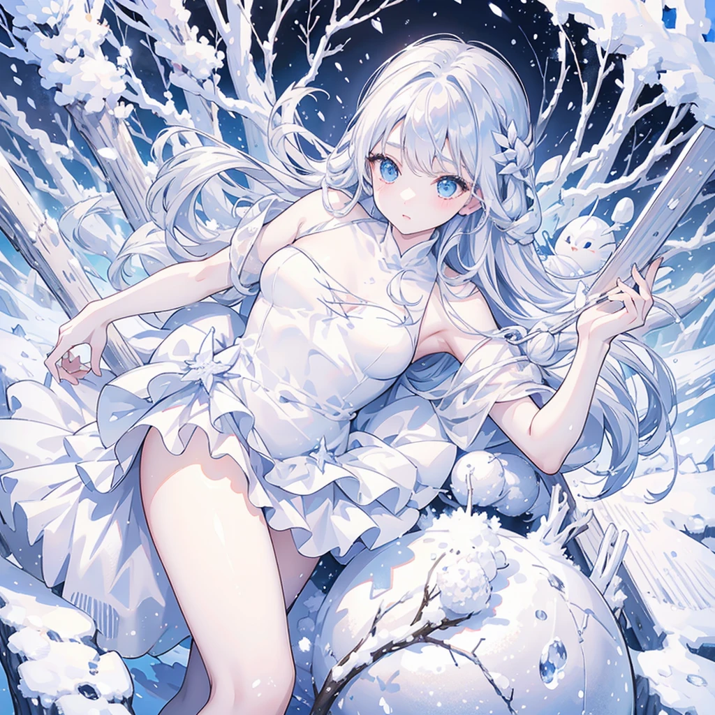 Frozen、snow、white、white銀、Silver World、snow結晶、white、Frozen、snowの妖精、Perfect Anatomy、