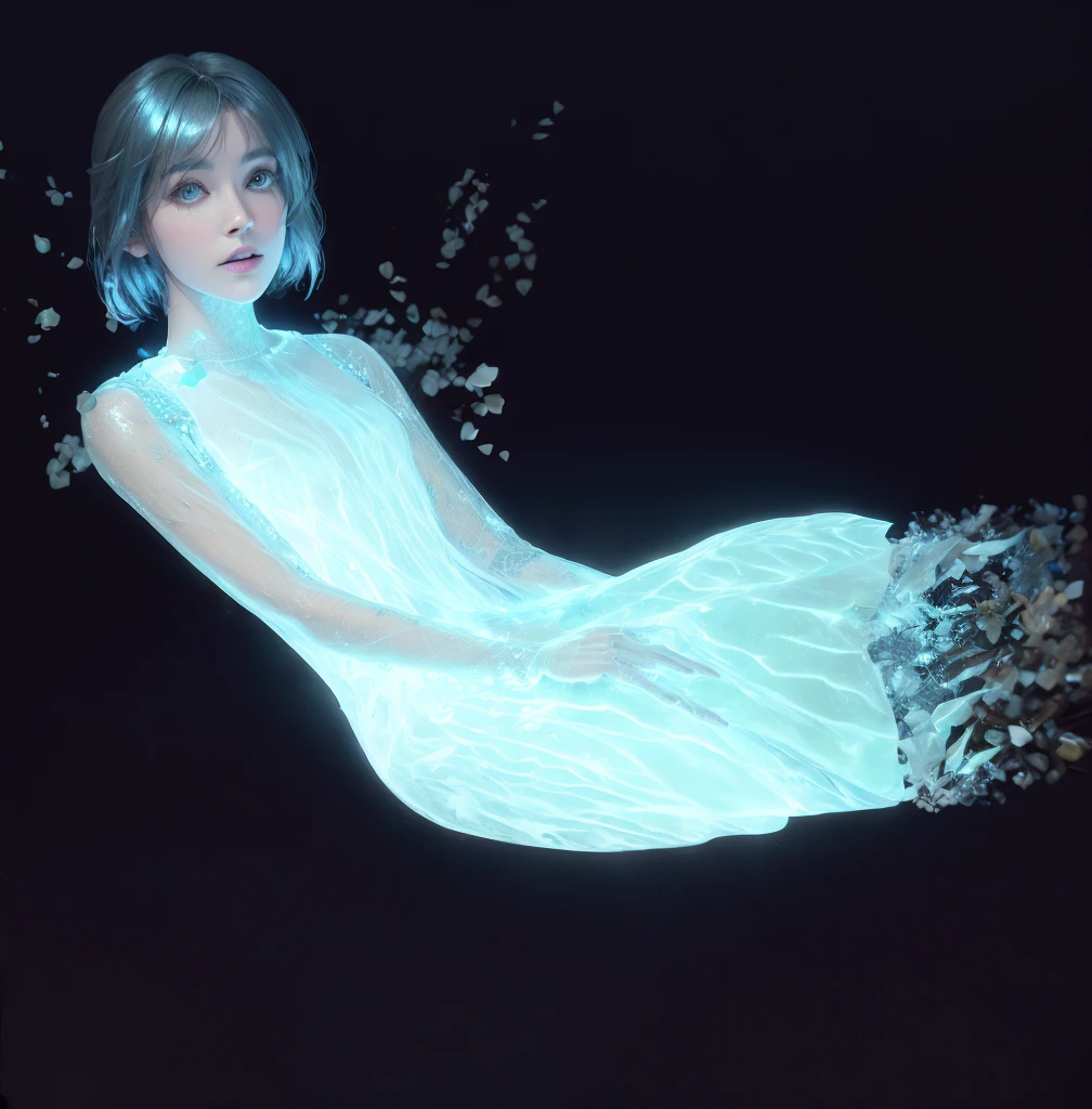 ghost 3d style, simplified design, 3d render, glossy ghost texture, smooth 3d model, ghost multiple light sources, rim light, sharp post effects render, (glossy plastic texture with multiple big light probe refractions), perfect cgi, smooth silhouette, high intensity refraction, (super glossy material), most beautiful vfx , blue background, plastic refractions, realistic, 4k, high resolution, rim light, photo shoot, commercial photo, profile shot, 4k, rim light, high resolution, 4k, glossy texture, smooth 3d model, multiple light sources, rim light, sharp post effects render, (glossy metallic texture with multiple big light probe refractions), perfect cgi, cgi art created only with gradients, smooth silhouette, high intensity refraction, (super glossy chrome material), most beautiful vfx, blue background, chrome metal refractions, multiple light sources, rim light, sharp post effects render, perfect cgi, digital art, detailed digital art, reflective, best quality, 4k, masterpiece:1.2, ultra-detailed, realistic, vivid colors, dark and moody lighting, The image of the highest quality, ensuring every detail is showcased perfectly. It in 4k resolution, allowing viewers to immerse themselves in the richness of the colors and intricate details. The realistic rendering. under the spotlight, reflecting, high-resolution image, realistic rendering, dark background, and rim light photorealistic