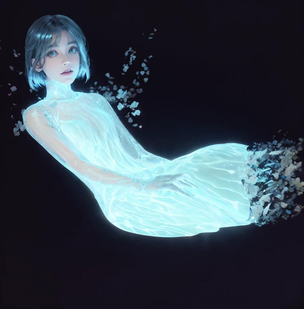 ghost 3d style, simplified design, 3d render, glossy ghost texture, smooth 3d model, ghost multiple light sources, rim light, sharp post effects render, (glossy plastic texture with multiple big light probe refractions), perfect cgi, smooth silhouette, high intensity refraction, (super glossy material), most beautiful vfx , blue background, plastic refractions, realistic, 4k, high resolution, rim light, photo shoot, commercial photo, profile shot, 4k, rim light, high resolution, 4k, glossy texture, smooth 3d model, multiple light sources, rim light, sharp post effects render, (glossy metallic texture with multiple big light probe refractions), perfect cgi, cgi art created only with gradients, smooth silhouette, high intensity refraction, (super glossy chrome material), most beautiful vfx, blue background, chrome metal refractions, multiple light sources, rim light, sharp post effects render, perfect cgi, digital art, detailed digital art, reflective, best quality, 4k, masterpiece:1.2, ultra-detailed, realistic, vivid colors, dark and moody lighting, The image of the highest quality, ensuring every detail is showcased perfectly. It in 4k resolution, allowing viewers to immerse themselves in the richness of the colors and intricate details. The realistic rendering. under the spotlight, reflecting, high-resolution image, realistic rendering, dark background, and rim light photorealistic