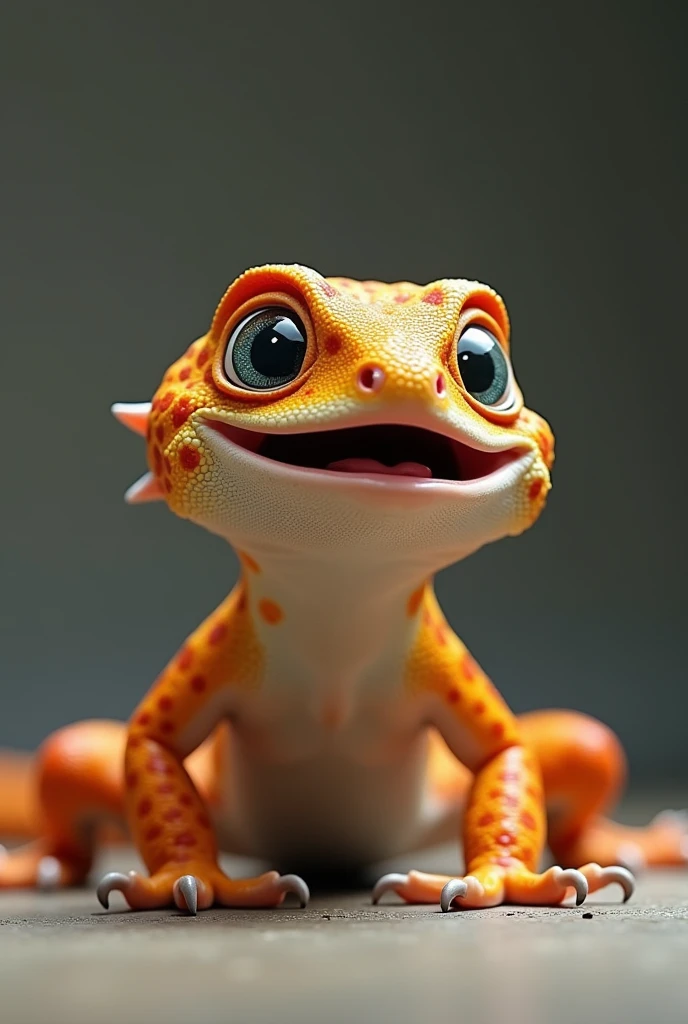 tokay gecko getting scared