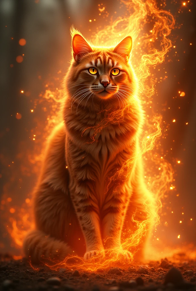 Cat with phoenix aura 