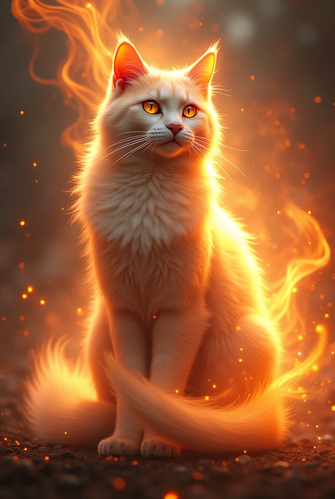 Cat with phoenix aura