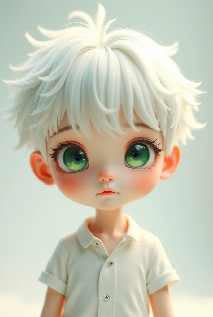 (Cute Asian Green Eyes White Hair Pussy Boy)