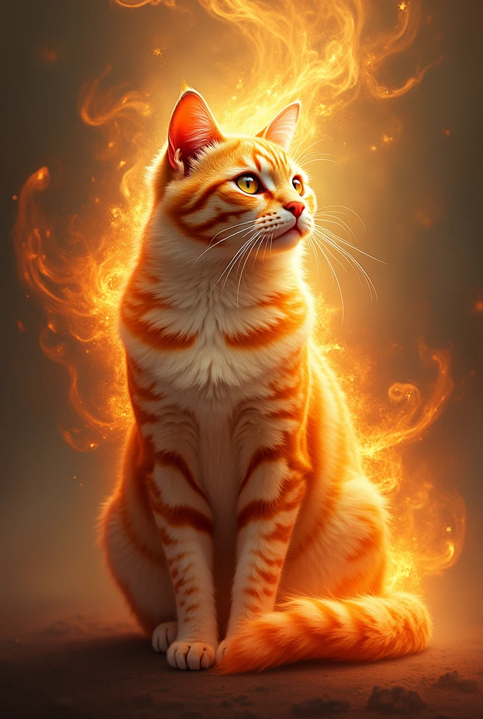 Cat with phoenix aura