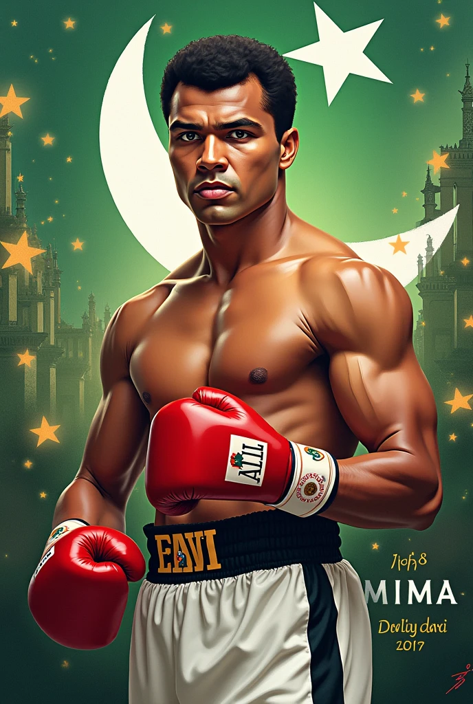 Muhammad Ali name show Pakistan independence day pictures 