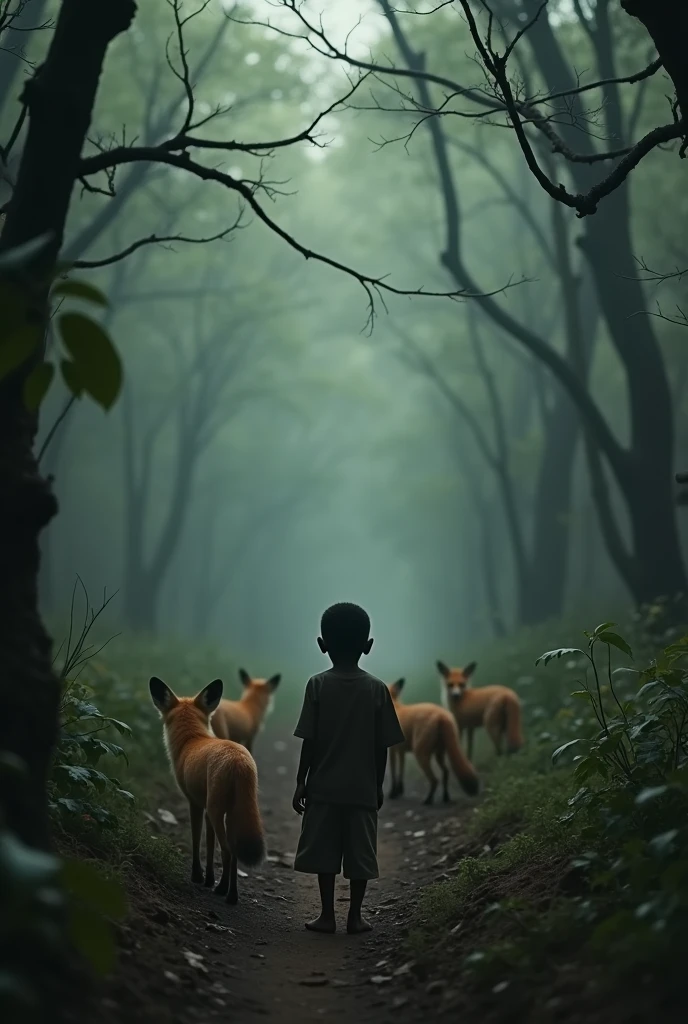 Video Around dangraus forest in 10 to 12 fox in which african boy cry