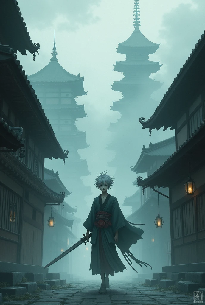 A city where, out of the corner of your eye, you can see the image of a boy, that boy is muichiro tokito