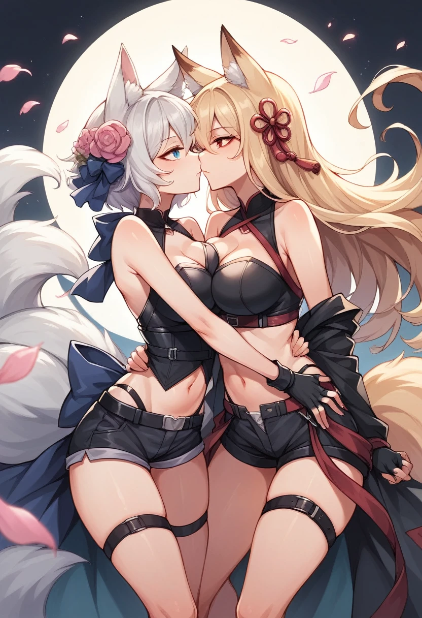 Horny, 2girl,full body,(golden eye),(red eye),(wolf ear),(yellow hair),(wolf tail),(wolf ears),(a cute young girl:1.1),(wolf ear),beautiful detailed eyes, very long hair,small breasts,(looking at viewer), Use your hands to masturbate.,Natural Medium,full body,Off-site,messy hair,(magazine:1.3),accessory, majestic, coiled, around, touch, scene, text, cover, bold, attention-grabbing, title, stylish, font, catchy, headline, larger, striking, modern, trendy, focus, fashion,nsfw,pussy,wide leg open,nsfw,lewd face,chinese mythology,horny,lesbians, tongue,licking each other, 1 dog