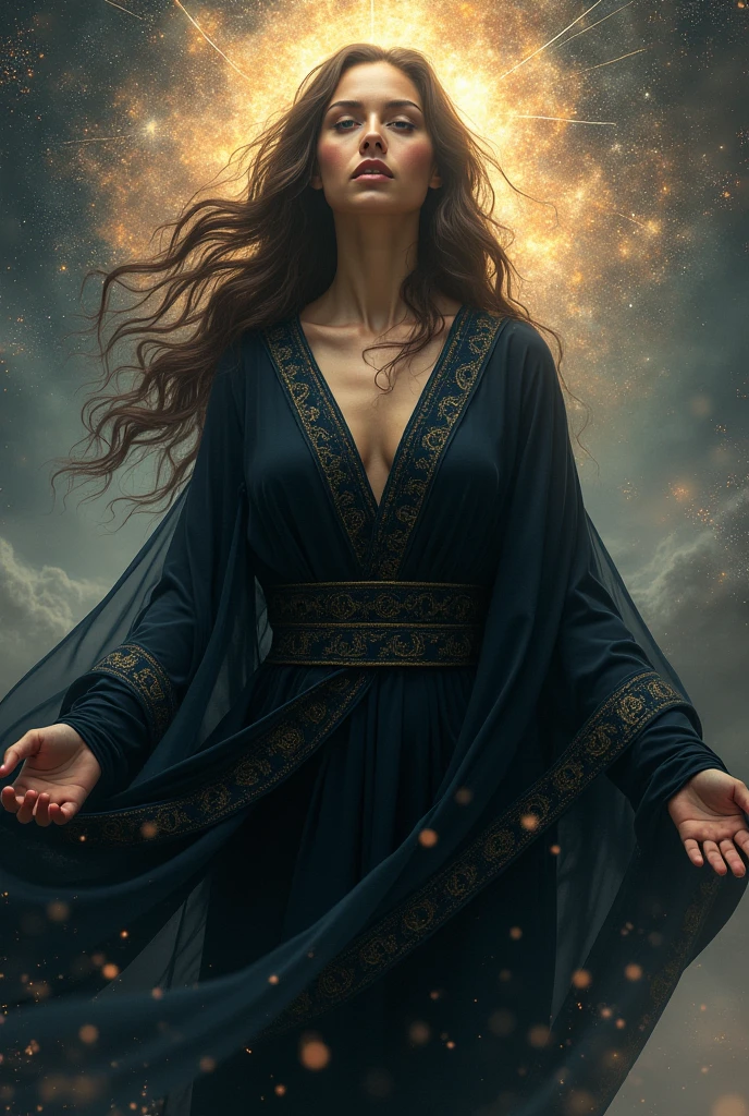 Black dressed Godly woman