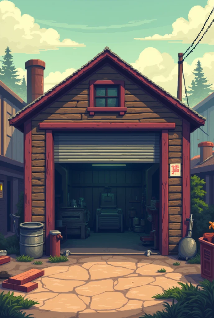 Garage pixel art 72x72