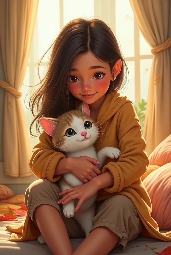 After that day, the cat never went away, and Ali always cared for his curious friend. The two of them explored the world together, always looking out for each other.
