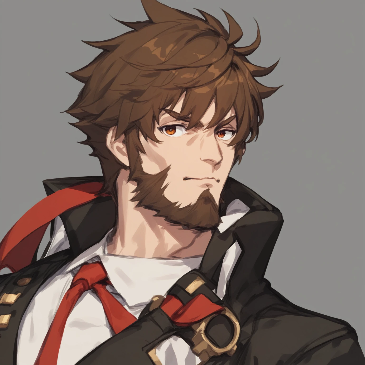score_9, score_8_up, score_7_up, score_6_up, (masterpiece, best quality),
Slayer from Guilty Gear as necoarc, 1man, greenish-brown suit and red tie, brown hair, beard, monocol, looking at the viewer. vector drawing in the style of Guilty Gear Strive, fighting game character, official character art, guilty gear strive splash art, monocol, solo, simple background, looking at viewer,
(vector art:0.5)