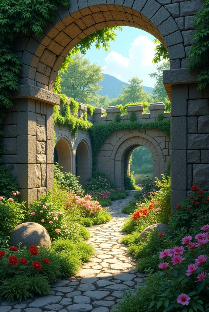A beautiful garden covered with wall. 