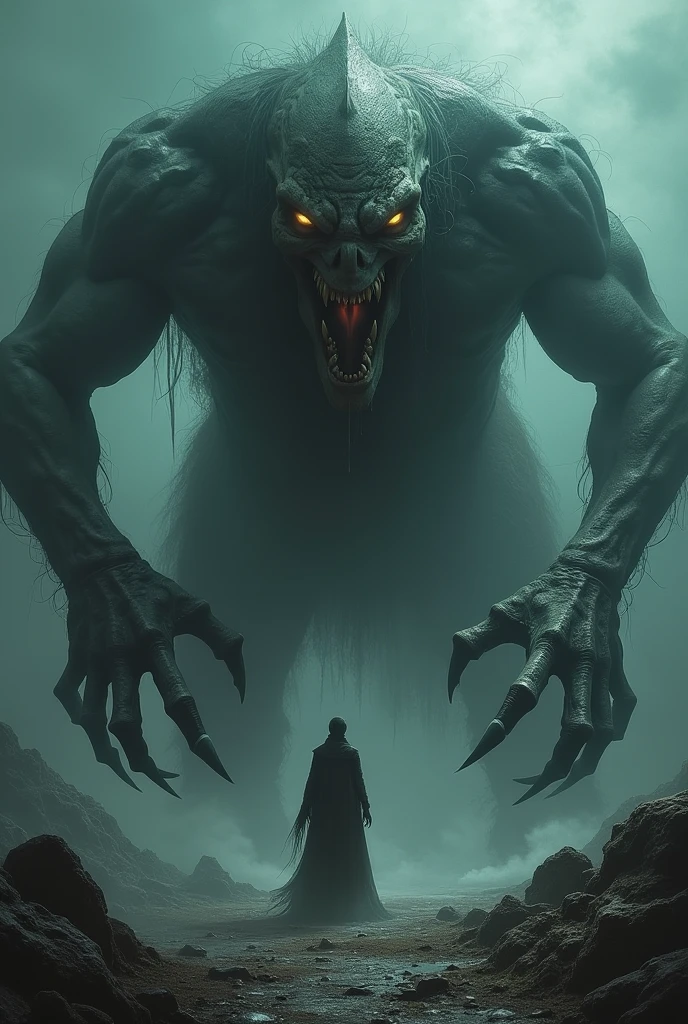The creature landed and taunted, “Hahaha, we meet again, Devil’s Eye and you still need a weak human body to achieve your dreams . Why are you trying to run away? You know I can easily find you with your pathetic brain power.