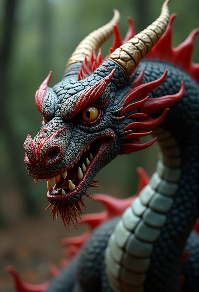 cinematic photo Embroidery of a smug, Evil Dragon, equirectangular 360, grim , art by Michael Hutter . 35mm photography, film, bokeh, proffesional, 4K, highy detailed