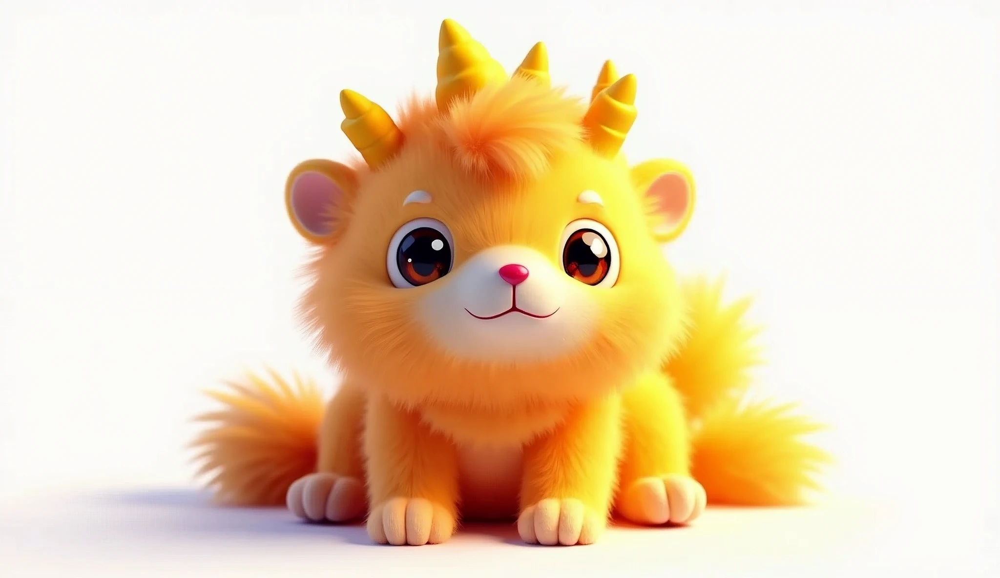 3D rendering of soft fluffy Young King, gradient from sunset color system to GOLD, very fluffy, isolated, on a white background ,clean background ,vivid and brilliant colors ,sharp focus ,high contras --no txt,text,word,base,WaterMark,Backpack,Bag,Hat,CAP,Earrings, headphone, multiple people, multiple band members, frame, border, signature, logo, autograph, symbol, blemish, scars, cuts, stitches, face-tattoos, warping edge, circle-frame, crop, cropping, tee,t-shirt,cropped, frame-border, resizing,people,man,women,boy,girl,pen