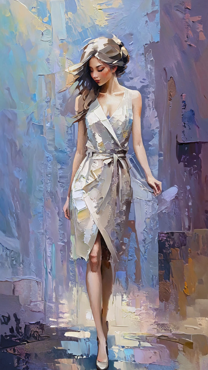 a  thick textured oil painting, impasto brushstrokes, dry brushing,revealing underlayers, abstract landscape, moody lighting, dramatic shadows, muted earthy colors, vibrant colors, highly detailed, masterpiece,
