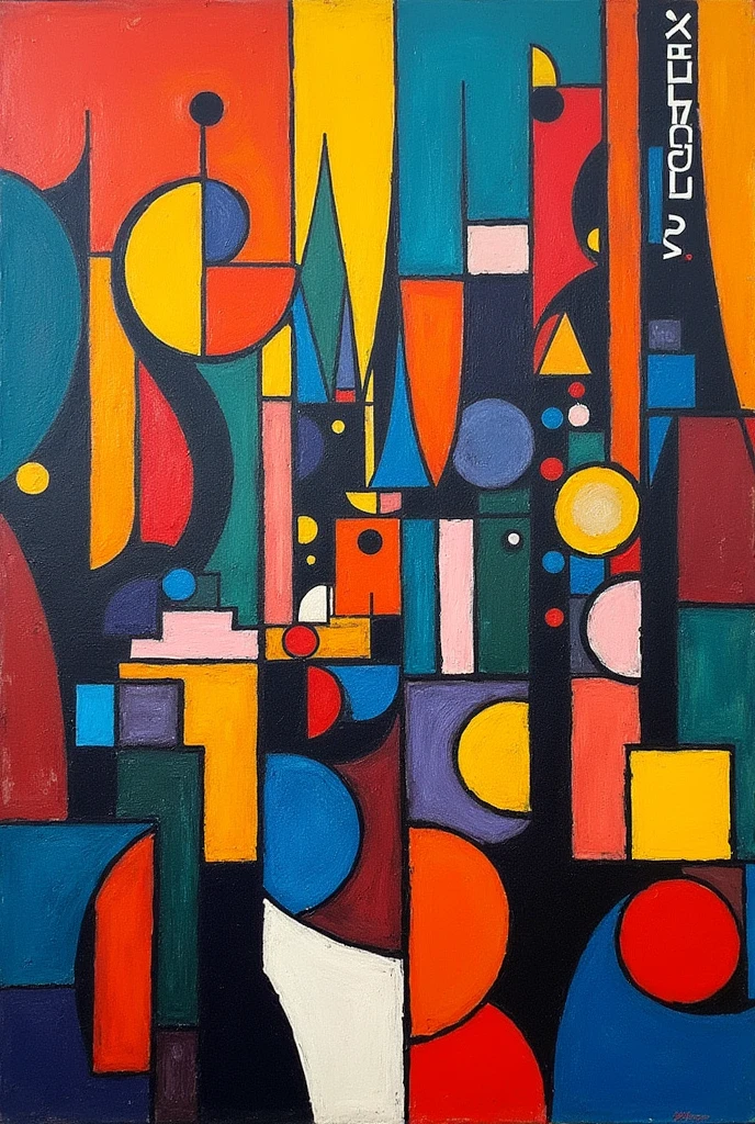 Vasily Kandinsky colorful style, Paris,