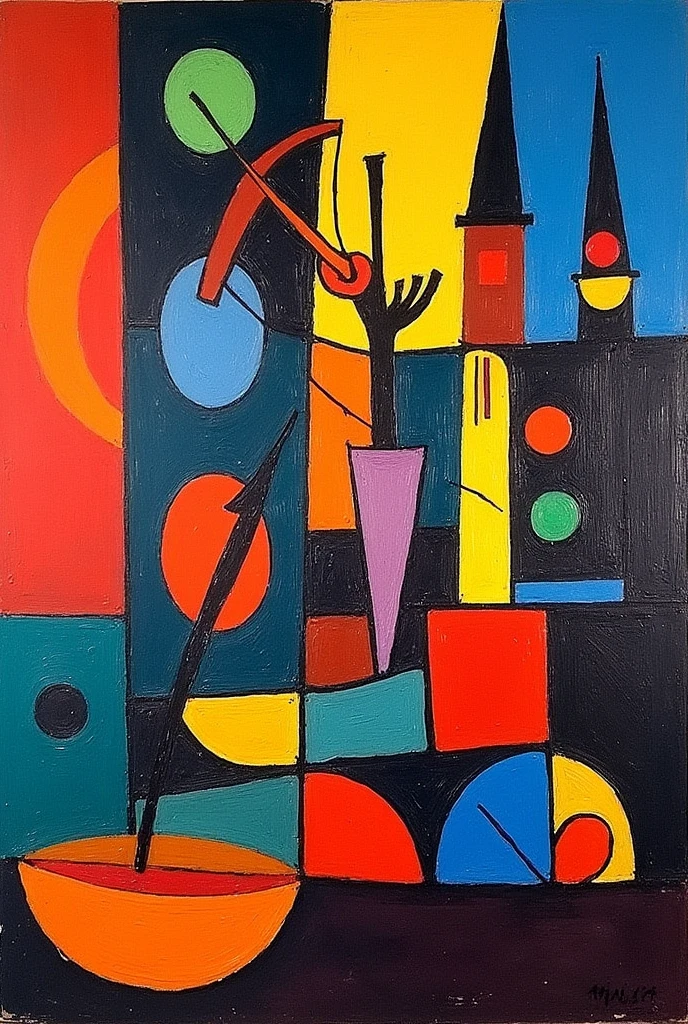 Vasily Kandinsky colorful style, Paris,