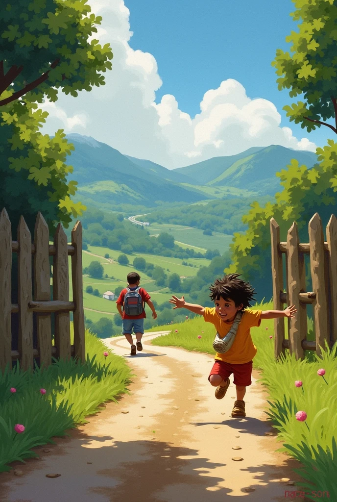 Every time I traveled along the Ouro Fino road, from afar I saw the figure of a boy who ran to open the gate and then came asking me to play the horn., your boy, that I should keep listening to