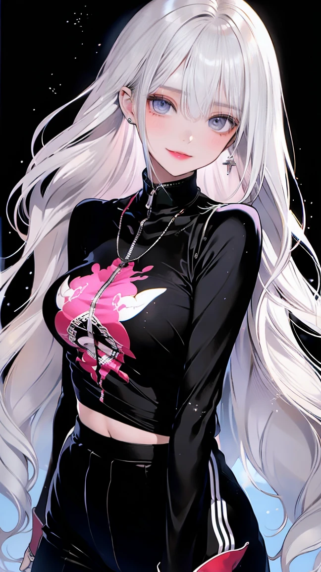 anime illustration, ((((highest quality)))), (((Ultra-precision CG 16K))), (((masterpiece))), (((Very detailed))), (((Extremely detailed))), (((Black outline:1.3, Written boundary depth:1.3 , Written soft outline, sharpness))), Maximum clarity and sharpness, Multilayer Texture, Surface Shading, Cinematic lighting, Beautiful details sparkle ,Perfect Proportions, Limited to one woman, BREAK accurate, Anatomically correct, Highly detailed face and skin texture, drawn in detail, Highly detailed facial and skin texture, Detailed eyes, beautiful hair, Beautiful Japanese Idol face, Beautiful and beautiful eyes, Beautiful body, Beautiful breasts, Beautiful thighs, Beautiful legs, Beautiful fingers, (Beautiful views) , skinny body, ((Beautiful Skin)), ((Skin Texture)) BREAK breast enlarged, medium Breasts, rocket breasts, (((perky breasts))), ((sagging breasts)), slender waist, ( narrow eyes, smiling, blush, determined expression, sweaty , Heavy breathing,) , (streaked hair, hair intakes, colored inner hair, ) BREAK (((wearing printed sexy oversized shirts , wearing wide-leg-pants, breasts is covered by outfit))) , wearing earrings, (((tanned skin, tan lines))) , BREAK ( stick breast out, bending over, under the blue sky ),(((looking at viewer, super detailed background , ))), BREAK (((portrait , close-up of face, bust-up shot, looking at viewer, )), (natural make), random angle , random situation , pinup magazine pose, from front