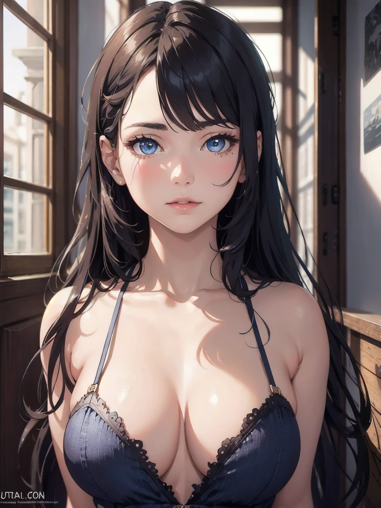 high quality, 最high quality, Realistic, RAW Photos, Realistic, Ultra-realistic 8K CG, Super detailed, High resolution, masterpiece, 1 girl, 18-year-old, Beautiful face of a woman, Soft Face, elegant, Long Hair, blue eyes, Light blue eyes, close, Intricate details, Detailed Texture, The finer details, front , Natural female body, sexy, Very beautiful young woman&#39;s face,