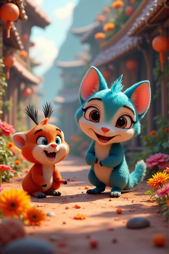 In cinematic 3cartoon style"