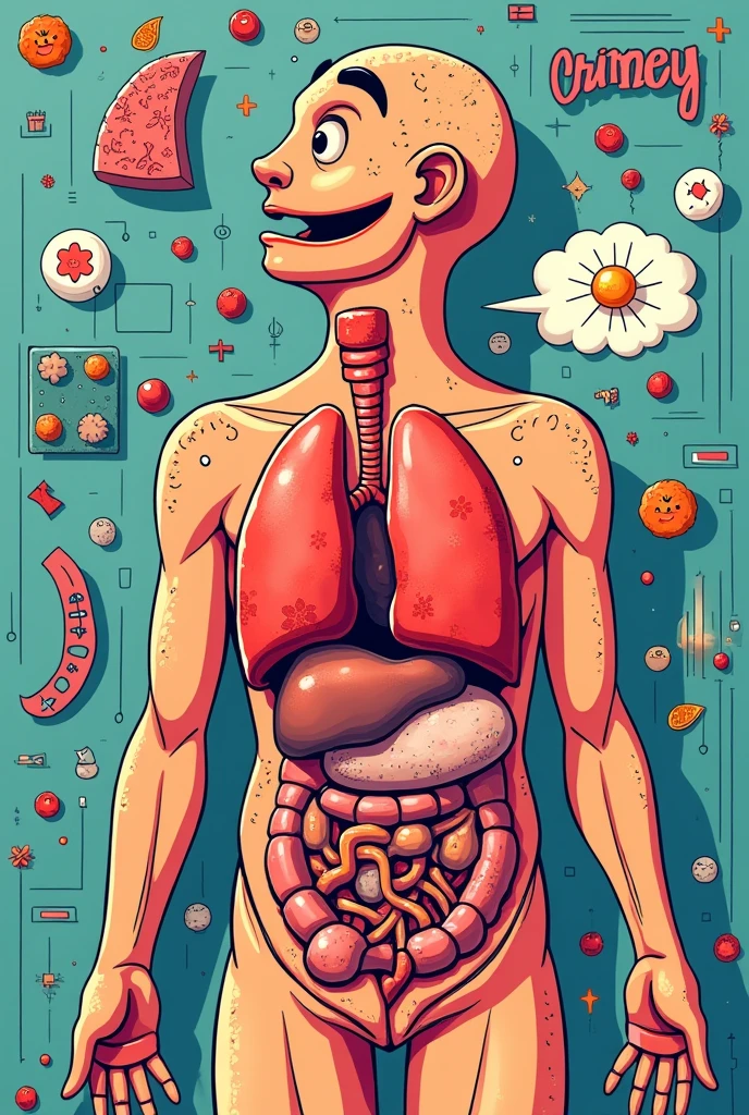 Respiratory system Comic style