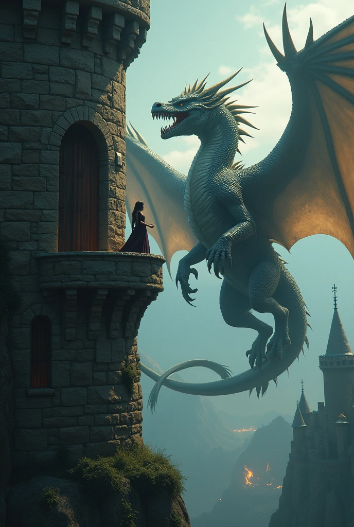 A large dragon with many spikes and sparkling scales all over its body flew up to the highest tower of the castle.. Soon, Behind the Walls, noise was heard from the flapping of its huge wings and gusts of heat. "That evil dragon again", - thought the princess and pulled the hem of her dress.. "Only his fucking was no longer there. sucks", - she said gritting her teeth and resolutely went out onto the small balcony of her tower.. The same tower, in which she was imprisoned indefinitely, And shebeen there since then, as soon as the nannies first noticed, that the nipples of the young princess began to swell excitingly, filling my chest with unknown desires, and barely noticeable red hairs began to appear above the pussy, her consciousness is even more disturbing.