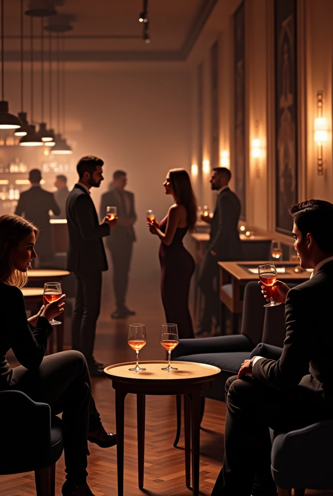 Lounge club, exclusive, some people in