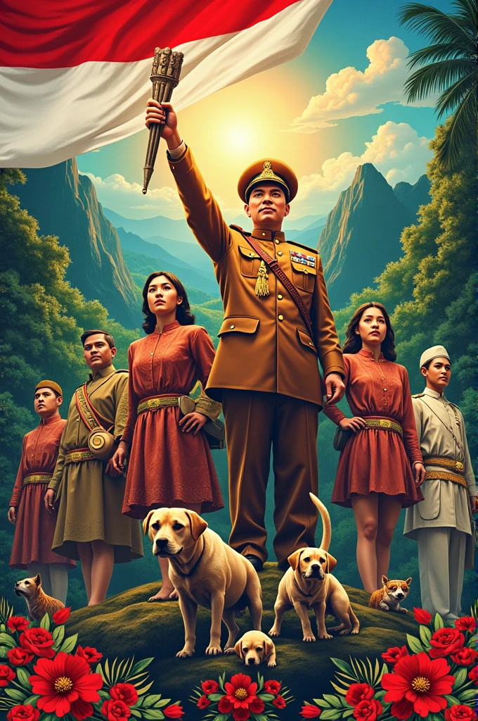poster kemerdekaan Indonesia 
