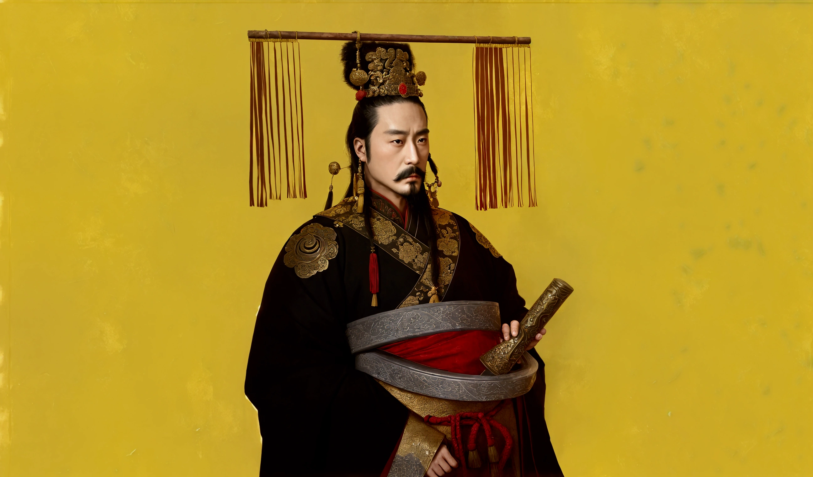 Emperor of the Han Dynasty of China,Emperor,Realism,Real person photos,Realism摄影,portrait,Long beard on chin
