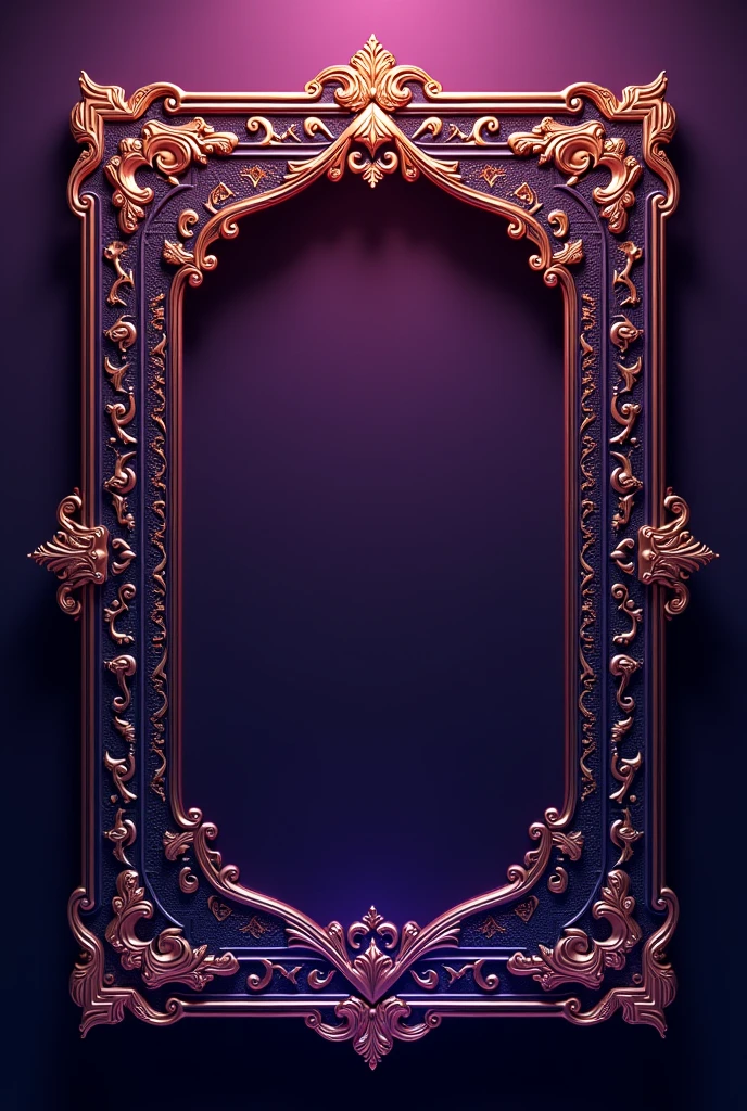 Purple dark background with Persian border in rectangle shape and metallic more enhanced and colorful and make it look more elegant