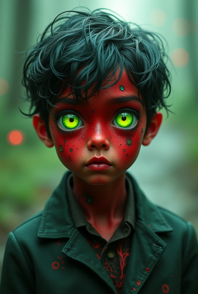  red boy with green eyes and yellow pupils called playercrack