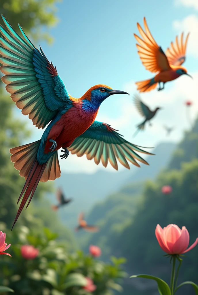 beautiful colorful birds